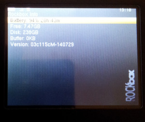 Rockbox info screen