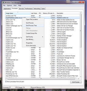 Task Manager Kill Processes